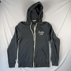 Bruno Mars Hoodie Mens Small Gray Moonshine Jungle Graphic Full Zip Palm Tree
